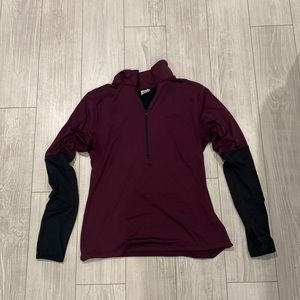 Purple and black quarter zip